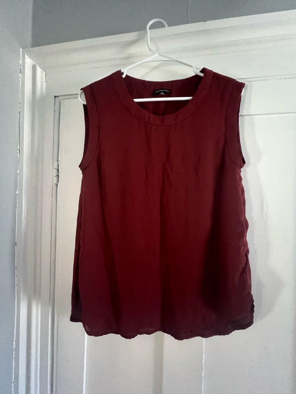 Shinestar Sleeveless Burgundy Tank Top